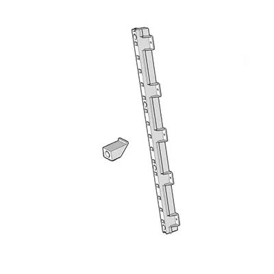 Luxury Quicktray Pilaster Side Mounting Bracket System 1-1/4" Black Box of 100 Tenn-Tex B-502-03